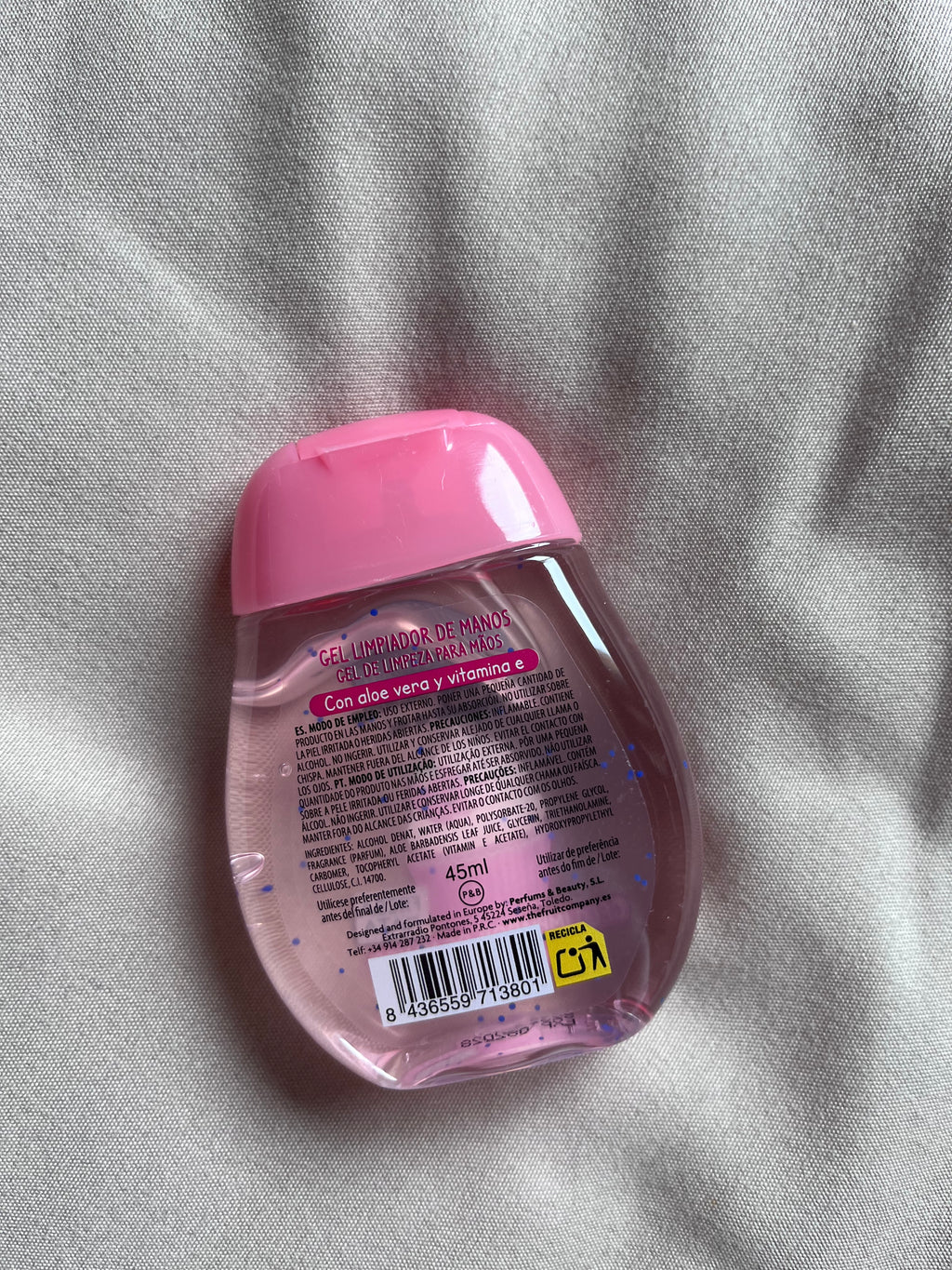 Gel désinfectant mains