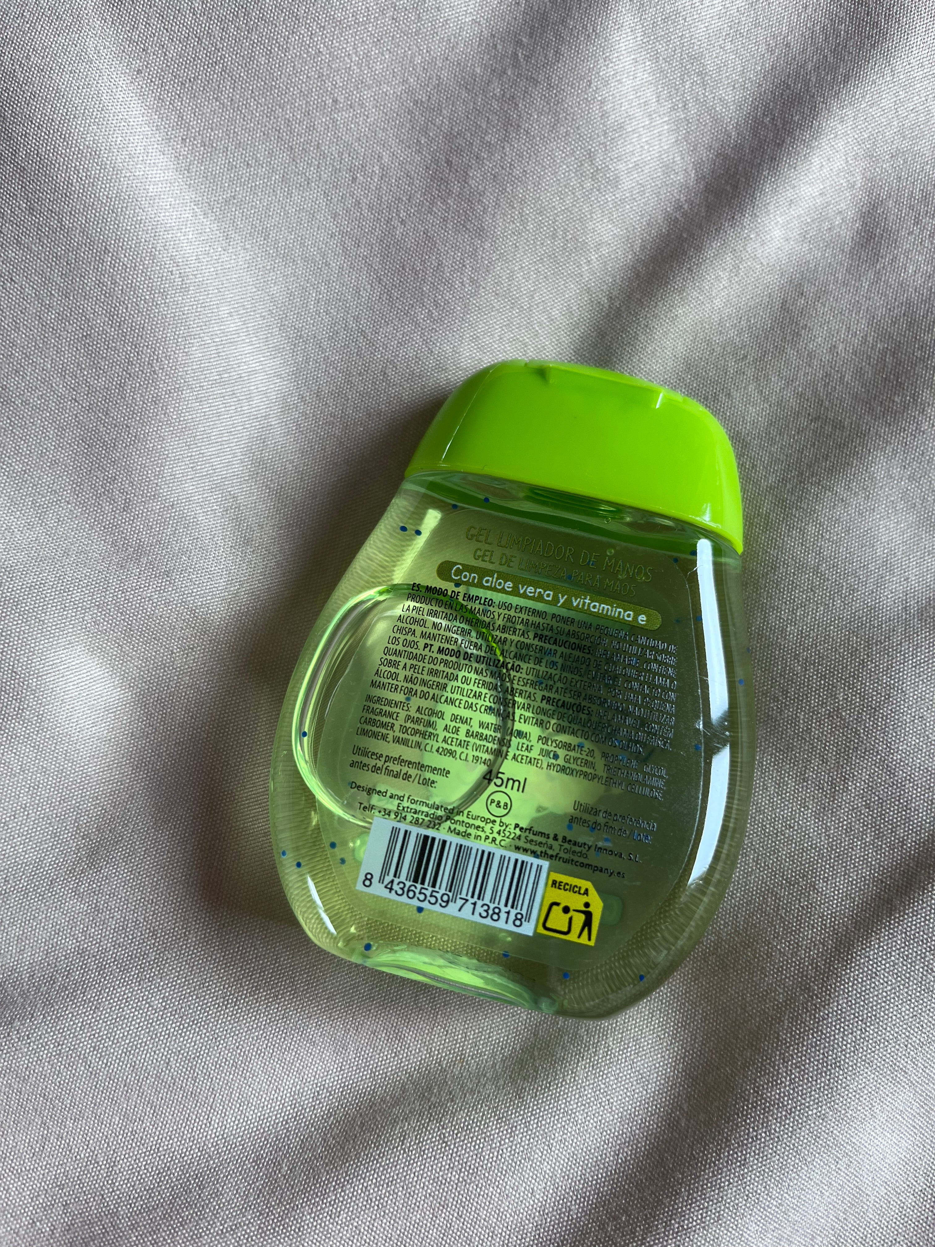 Gel désinfectant mains
